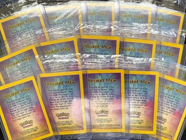 SEALED Ancient Mew Pokemon New Movie Promo Double Holo Foil Rare 1999-2000  Card