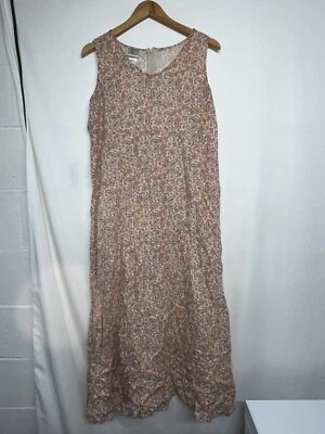 Vestido Largo Vintage Laura Ashley Rosa Romántico Estampado Floral Talla 10 Foto 1 de 4