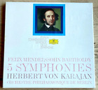 MENDELSSOHN 5 Symphonies HERBERT VON KARAJAN ED1 DGG STEREO 4-LP Box MINT