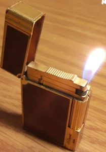Funktionierendes S.T.Dupont Gasfeuerzeug braun gold Gatsby ohne Box - Bild 1 von 9