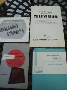 VINTAGE RCA EPHEMERA TV AND RADIO TAGS - Picture 1 of 6