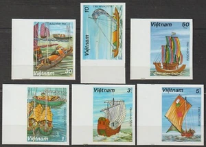 1983 Vietnam Stamps Sampans Collection Scott # 1248-1253 Imperf. MNH - Picture 1 of 1