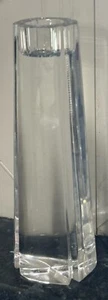 Signed! Orrefors Sweden 6.5” H Crystal Glass Taper Candlestick Holder Art Deco - Picture 1 of 4