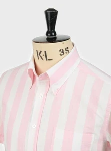 Art Gallery Clothing - Short Sleeve Fitted Shirt KING Pink Mod Sixties XS - Picture 1 of 3