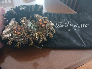 DePicciotto Beaded Evening Bag Kiss Lock Chain. Some Small Beads lost See Photo - Picture 1 of 7