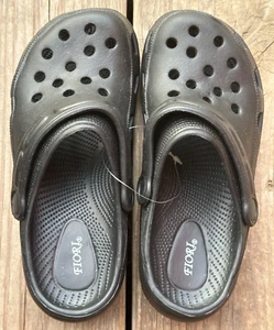 Rubber Clogs, Adult Size 8, Black - Picture 1 of 6