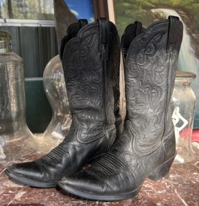 Ariat Heritage Women's Black Leather Western Cowboy Pointed Boots 15771 Sz 7B - Picture 1 of 17