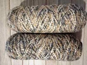 crochet yarn bulky lion Brand homespun #5 shaker lot skein brown crème gray new - Picture 1 of 3