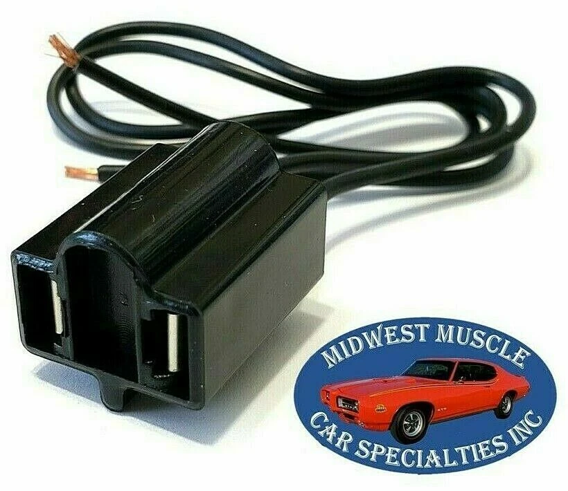 Head Light Lamp Bulb Wiring Harness Socket Sealed High Beam 2 Prong GM GMC D49 - Image 1 of 4