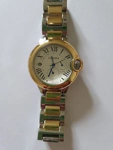 Orologio donna luxury colore argento/oro con lunetta bianca cinturino in acciaio - Foto 1 di 6
