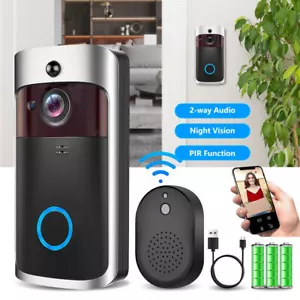 Wireless WiFi Video Doorbell Smart Phone Camera Door Bell Ring Intercom Security - Picture 1 of 32