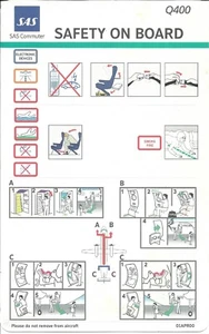 Safety Card - SAS - Q400 - c2000 - Green Line version (S4505) - Picture 1 of 1