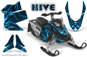 SKI-DOO REV XP SNOWMOBILE SLED GRAPHICS KIT WRAP DECALS CREATORX HIVE BLUE ICE - Picture 1 of 1