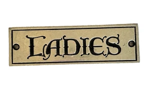 Damen Tür Wandschild Silber Schwarz Zinn Wilton Columbia PA 6 Zoll - Bild 1 von 9