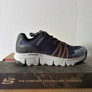 NWOB Skechers Summits AT Twin Bridges Men's Navy/Orange Shoes 9 M - Picture 1 of 6