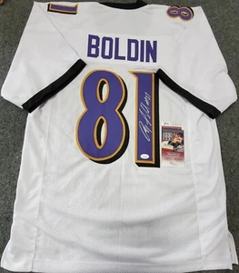 BALTIMORE RAVENS ANQUAN BOLDIN AUTOGRAPHED SIGNED JERSEY JSA COA - Picture 1 of 3