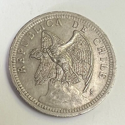 1933 So Chile 1 Peso Condor coin, KM#176 - Image 1 of 2