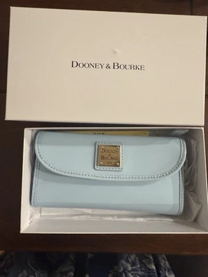 Dooney and Bourke Light Pale Blue Flap Wallet EMERSON NEW IN BOX - Image 1 of 4
