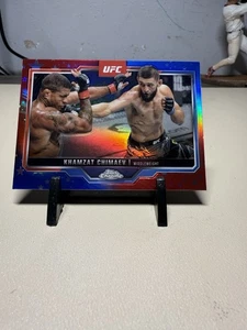 2025 Topps cromo UFC rojo y azul refractor Khamzat Chimaev #102 - Imagen 1 de 2