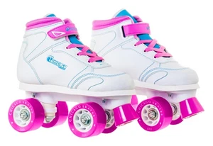 Mädchen Bürgersteig Rollschuhe - Weiß Jugend Quad Skates, High-Top Design, Begi... - Bild 1 von 5
