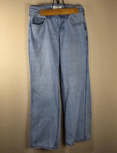 Hollister Low-Rise Baggy Jeans Bottoms Women's (Tag Size 0R W 25) Blue Denim - Picture 1 of 9