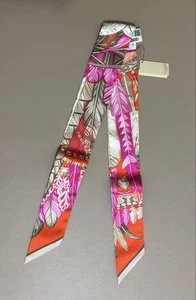 Bufanda de seda Hermes Twilly Dance Pacific 85 cm W5 cm con caja y tarjeta - Imagen 1 de 3