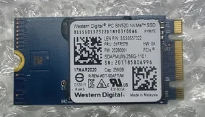 Fast Western Digital PC SN520 SDAPMUW-256G-1101 M.2 NVMe 2242 256GB SSD Laptop - Picture 1 of 1