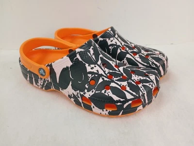 Zueco clásico Crocs para hombre 9 mujer 11 Stance B. Thom hoja floral naranja rosa negro Foto 1 de 4
