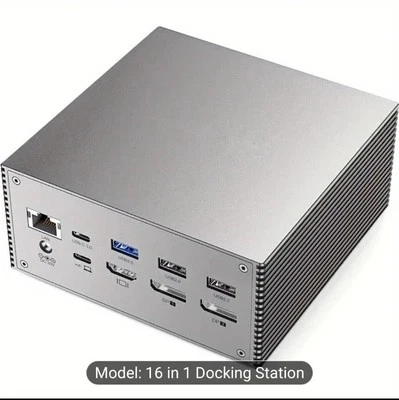 Tiergrade USB C Docking Station Dual 4K 60W PD Charging Dock TG-DC001 - Gray - Image 1 of 4
