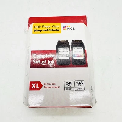 Black 245 XL + Color 246 XL Ink Cartridge for Canon MG2420 MG2520 MG2525... - Image 1 of 2