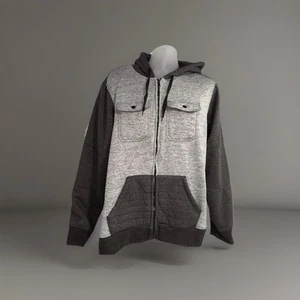 Herren Rerun Supply Company durchgehender Reißverschluss Sherpa gefüttert dicker Hoodie Größe XL Y2K - Bild 1 von 9