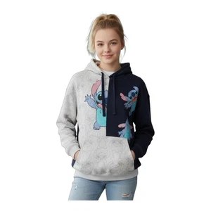 Disney Stitch Split Hoody Kapuzenpullover Sweatshirt Figur Grafik Gr. 19 XXL Junior - Bild 1 von 10