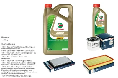 Bosch Inspección Set 6L castrol edge 5W-30 C3 para Volvo V70 I 2.4 2.0 - Imagen 1 de 4
