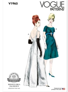 Vogue V1965 Sewing Pattern Misses Circa 1963 Evening Dress Size Y5 (18-26) UNCUT - Picture 1 of 4