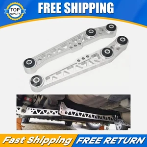Silver Pair Rear Lower Control Arm for 88-95 Honda Civic CRX 94-01 Acura Integra - Picture 1 of 11