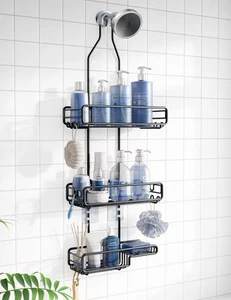 Shower Caddy Hanging Bathroom Organizer: Over Head Adjustable Rack for Tall S... - Picture 1 of 7