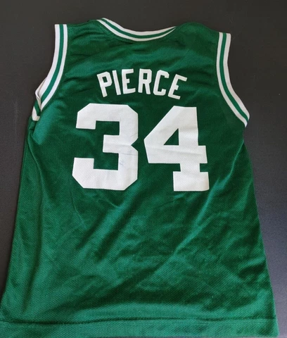 VINTAGE REEBOK NBA BOSTON CELTICS PAUL PIERCE GREEN JERSEY SIZE YOUTH S (8) Cover
