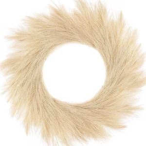 Artificial Pampas Grass Wreath, 26" Faux Pampas Grass Decor for Home Boho Fall D - Picture 1 of 9