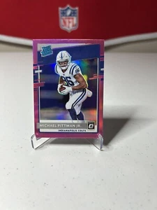 2020 Panini Donruss Optic Rated Rookies Pink Prizm Michael Pittman Jr Rookie RC - Picture 1 of 2