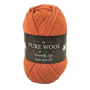 Cygnet Pure Wool Superwash DK Knitting Yarn 50g 4888 Copper - Picture 1 of 2