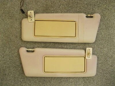 94-00 Mercedes-Benz W202 C Class Left + Right Sunvisor Sun Visor Pair Beige Foto 1 de 4