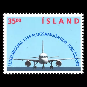 Iceland 1995 - Luxembourg-Iceland Airline Route Aviation - Sc 807 MNH - Picture 1 of 2