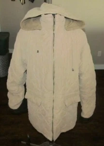 BASIC EDITIONS Women's Size XL Brown Tan parka coat, Zip Closure Winter Cold - Picture 1 of 6