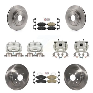 Front Rear Disc Brake Caliper Rotors And Ceramic Pads Kit (10Pc) For Nissan LEAF - Picture 1 of 14