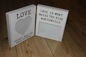LARGE PHOTO FRAME WITH LOVE MESSAGES PRINTED ON LARGE,DOUBLE HINGED BOX,FOLDING - Picture 1 of 2