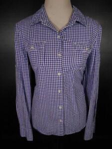 Beautiful Women's Large Tommy Hilfiger Blue Check Design LS Fitted Button Blouse