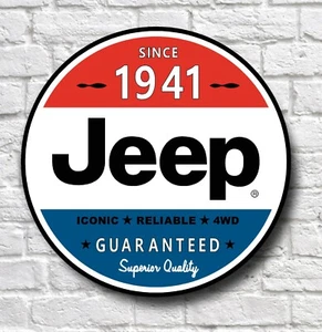JEEP SINCE 1941 2FT GARAGE WALL SIGN PLAQUE WORKSHOP CLASSIC AUTOMOBILIA VINTAGE - Picture 1 of 12