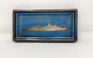 Swedish American Line KUNGSHOLM Silver Inlay Argenta Pin Dish - Excellent - Picture 1 of 5