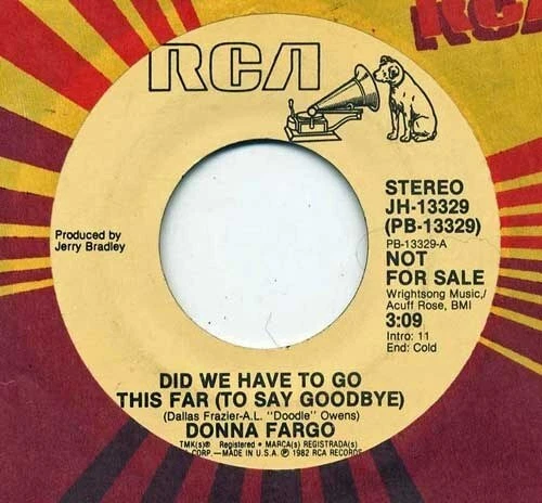 Do We Have To Go This Far Mono/Stereo  Donna Fargo 45 RPM  Promo ? - Image 1 of 1