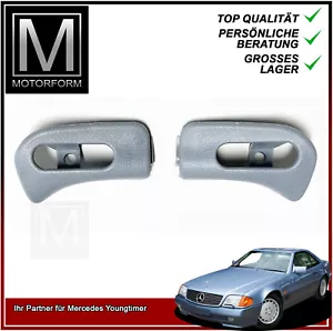 Paar Mercedes SL R129 124 Kappe Abdeckung GRAU Sonnenblenden Halter 2 Stück neu - Picture 1 of 3